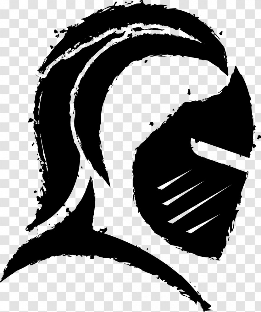 Knight Black And White Logo - Lacrosse Transparent PNG