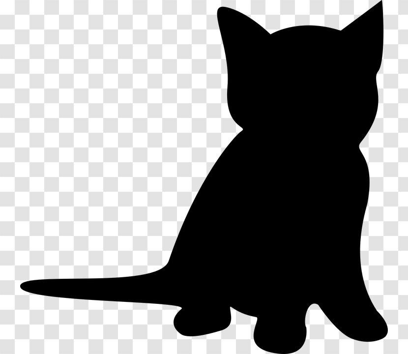 Kitten Cat Silhouette Clip Art - Dog Like Mammal Transparent PNG