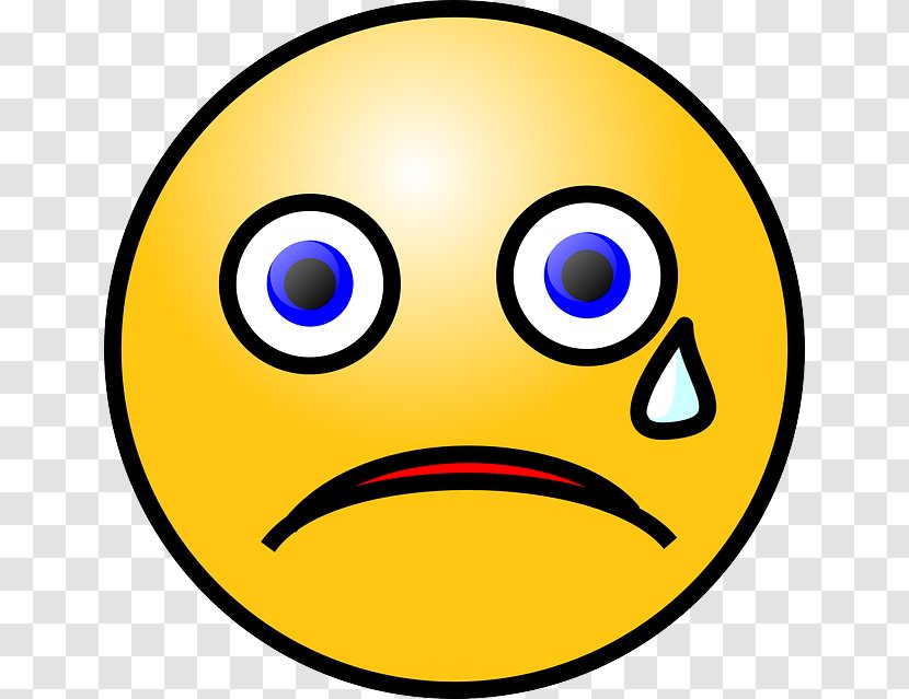 Sadness Smiley Face Clip Art - Cartoon - Sad Emoji Transparent PNG