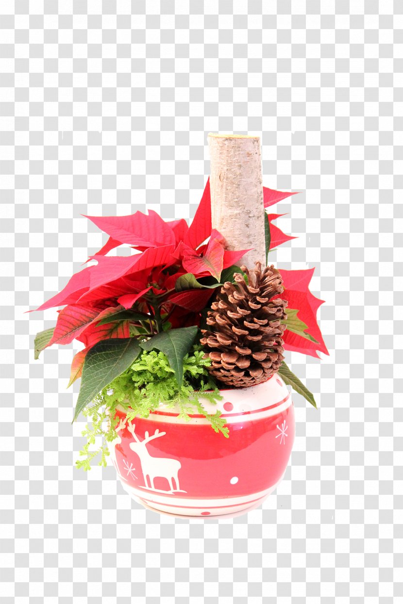 Floral Design Flowerpot Transparent PNG