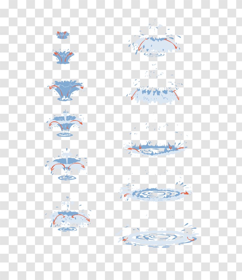 Animation Drawing Model Sheet - Sky - Water Effect Transparent PNG