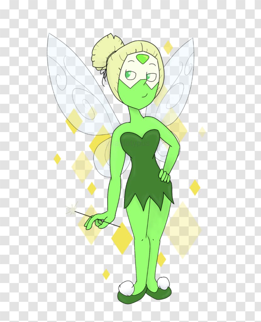 Peridot Green Amethyst Gemstone Fairy - Tinkerbell Hair Transparent PNG