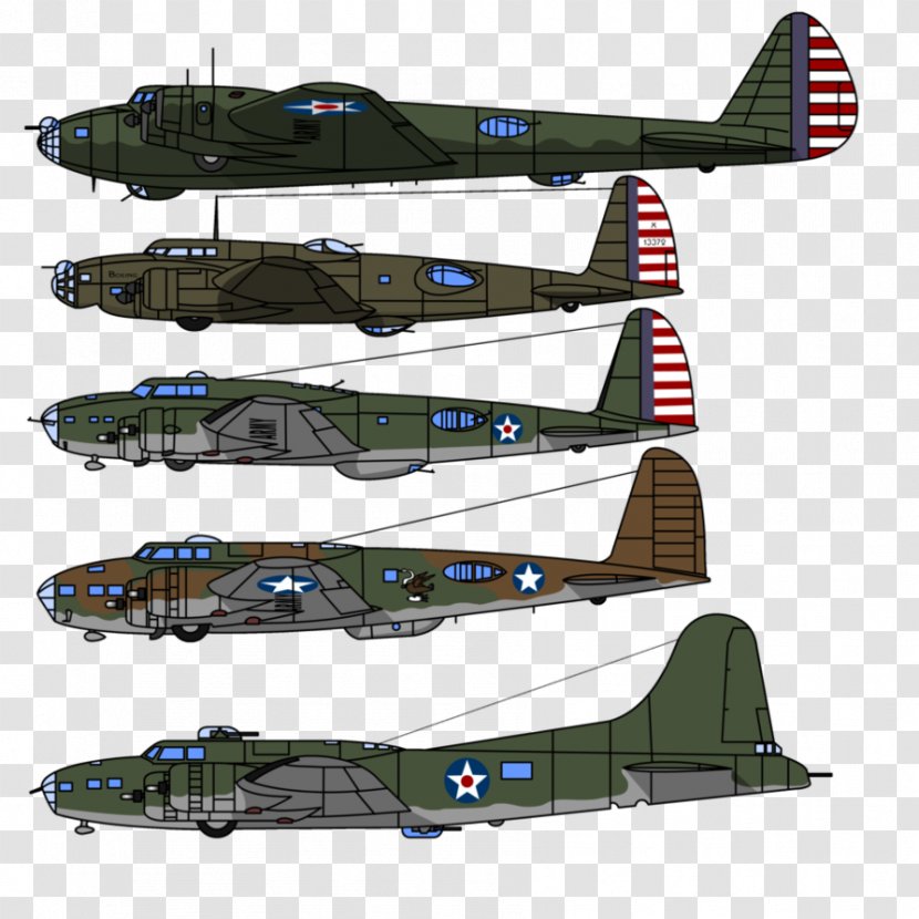 Boeing B-17 Flying Fortress Consolidated B-24 Liberator XB-15 B-17D Ball Turret - B29 Superfortress - Bomber Transparent PNG