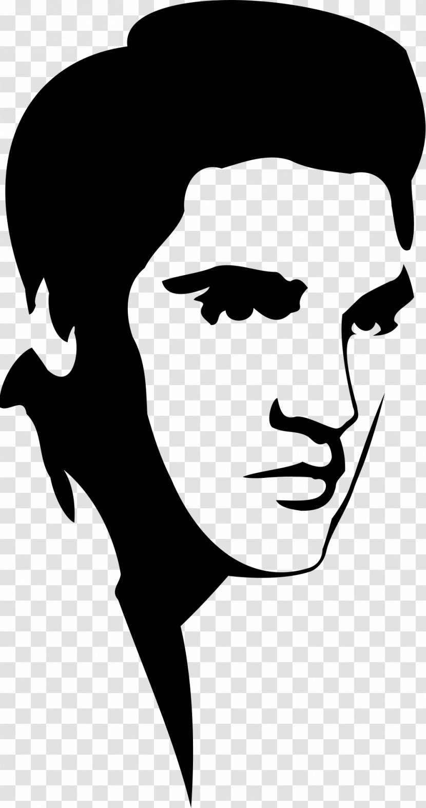 Elvis Presley Stencil Silhouette Clip Art - Portrait - ELVIS Transparent PNG
