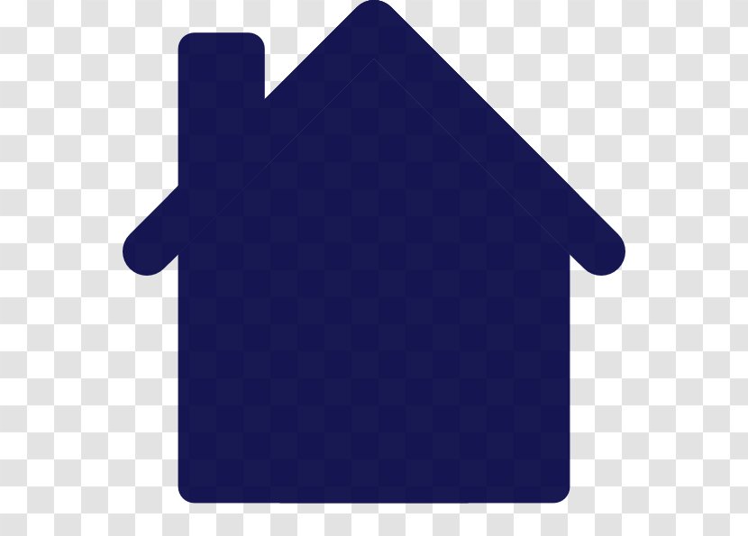 House Clip Art - Electric Blue - Navy Transparent PNG