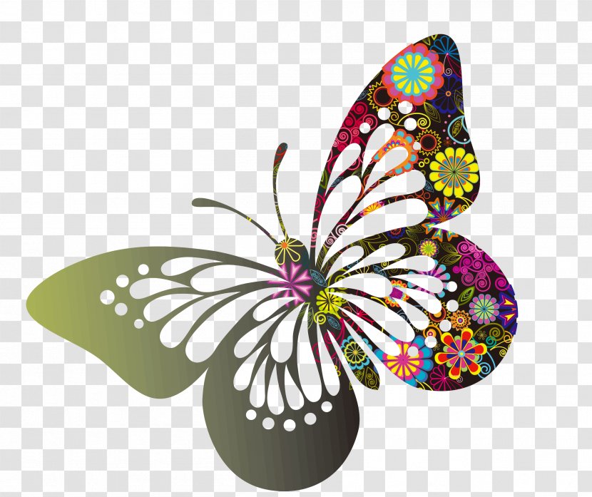 Butterfly Black And White Clip Art - Moths Butterflies - Colorful Transparent PNG
