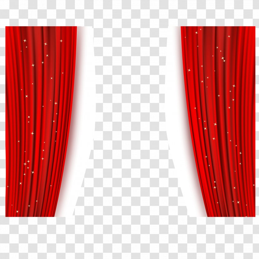 Theater Drapes And Stage Curtains Red Pattern - Starter Star Transparent PNG