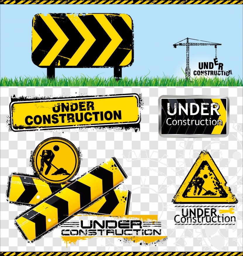 Logo Architectural Engineering Illustration - Roadworks - Road Construction Warning Sign Transparent PNG