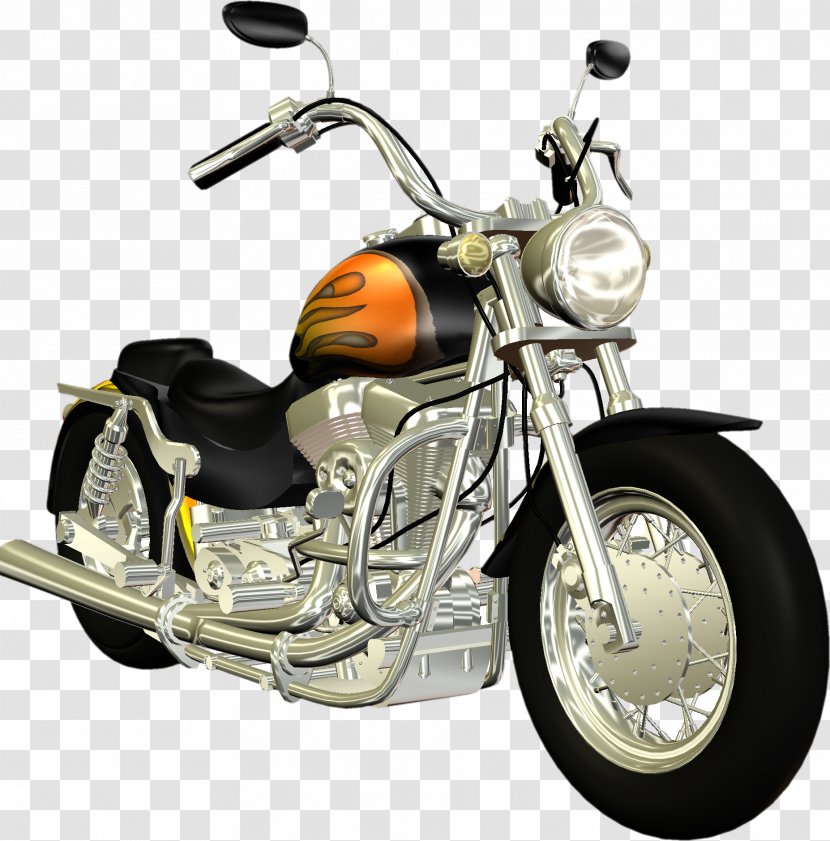 Motorcycle Moped Clip Art - Retro Cool Transparent PNG