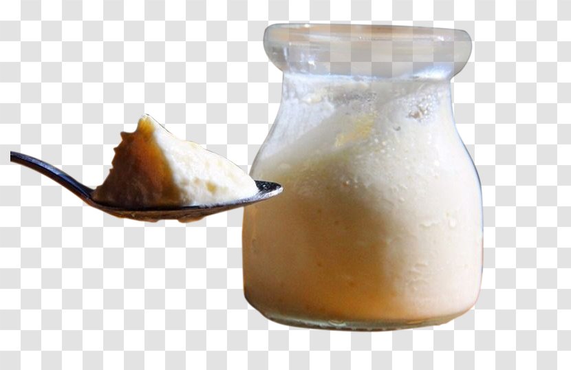 Flavor Drink - Spoon And Glass Of Cheese Pudding Transparent PNG