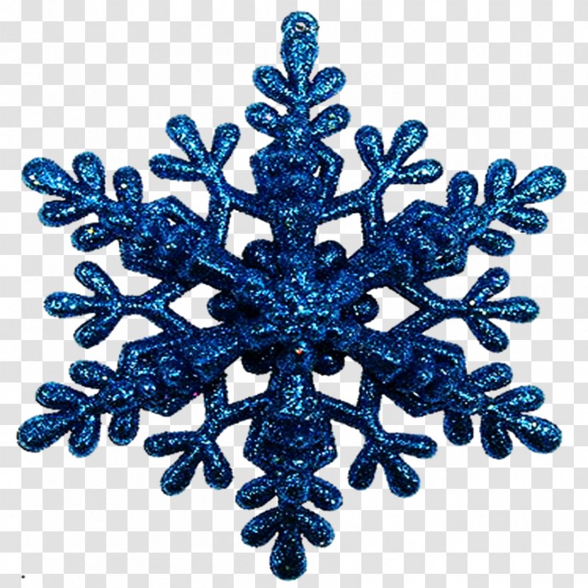 Snowflake Christmas Ornament Toy Blue - Element Transparent PNG