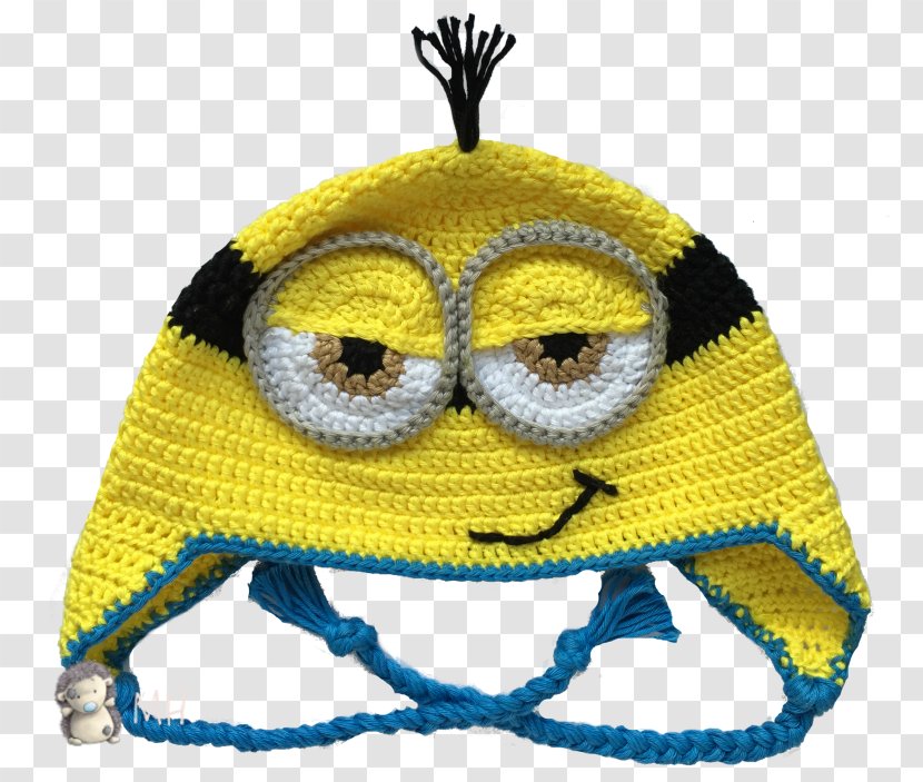 Kevin The Minion Beanie Crochet Bonnet Pattern - Yellow Transparent PNG