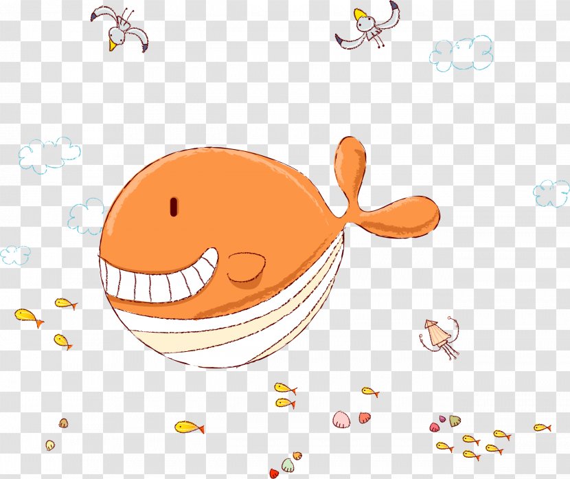 Fishing Vexel Clip Art - Food - Whale Clouds Background Seagull Transparent PNG