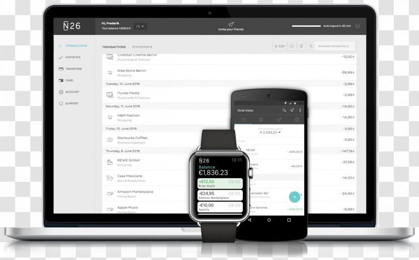 N26 Online Banking Mobile Direct Bank - Giro - App Development Transparent PNG