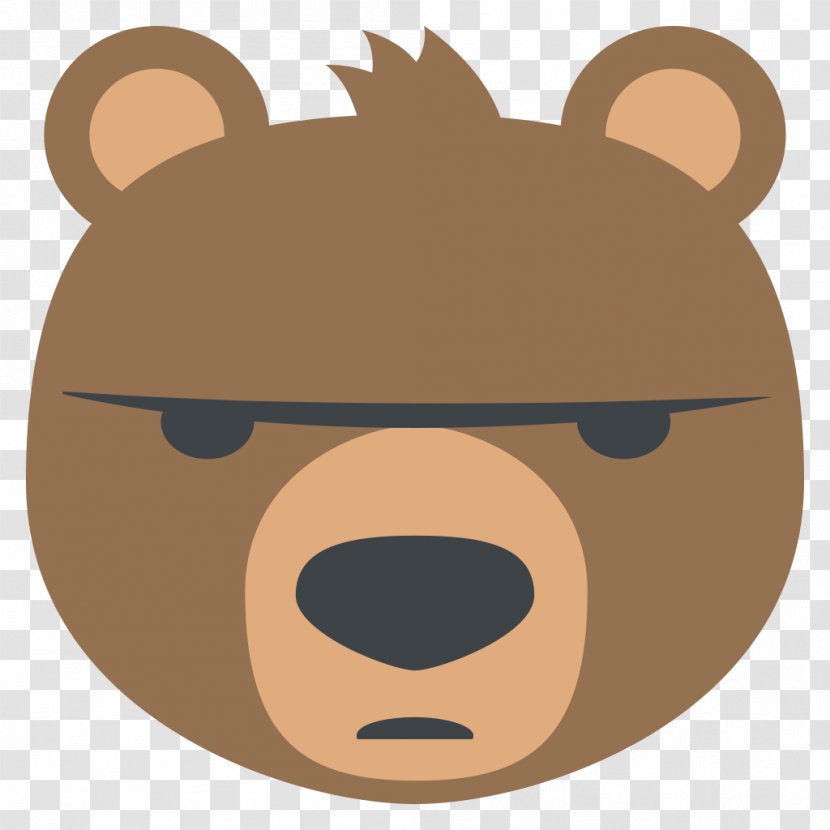 American Black Bear Emoji Emoticon Sticker - Frame - Angry Transparent PNG