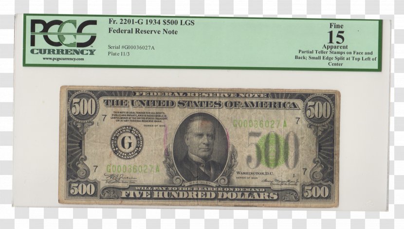 United States One-dollar Bill Federal Reserve Note Dollar Banknote Transparent PNG