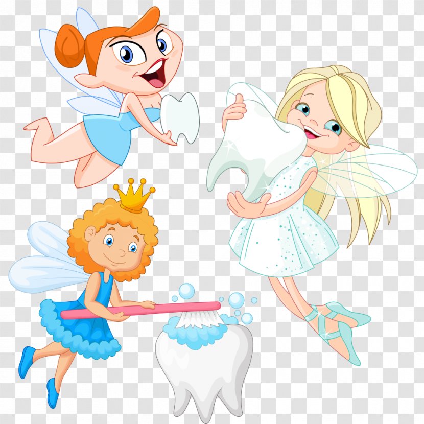 Tooth Brushing Cartoon Drawing Illustration - Silhouette - Angel Loves Healthy Teeth Transparent PNG