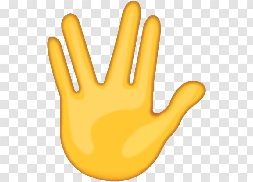 Emoji The Finger Emoticon Middle - Safety Glove - Hand Transparent PNG