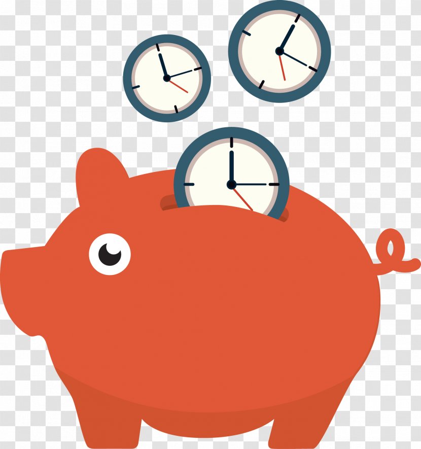 Piggy Bank Saving Time - Investment - Savings Transparent PNG