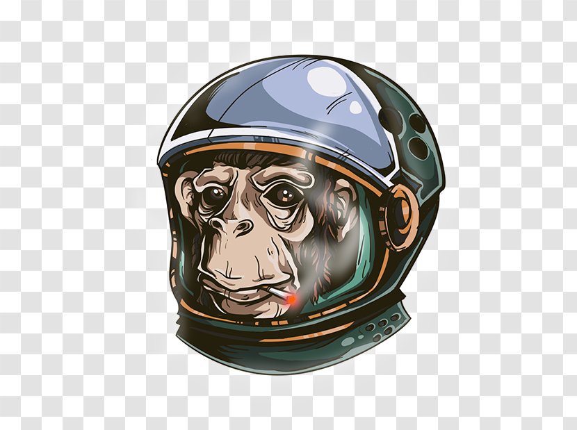 Monkeys And Apes In Space Suit Graphic Design - Drawing - Monkey Cartoon Transparent PNG