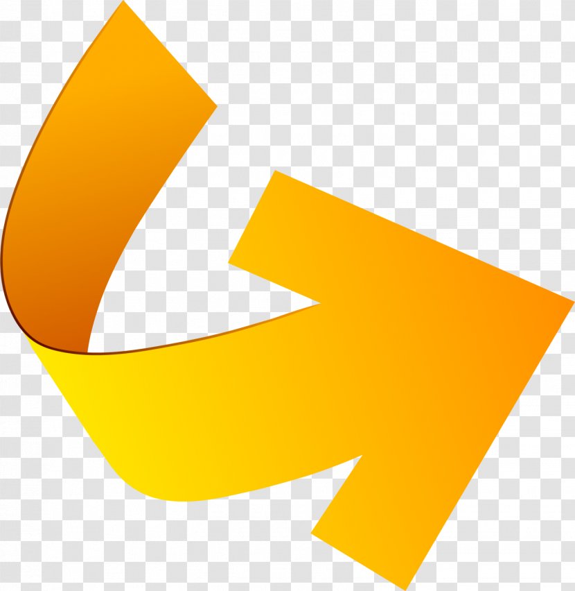 Arrow Yellow Icon - Curve - Rotating Transparent PNG