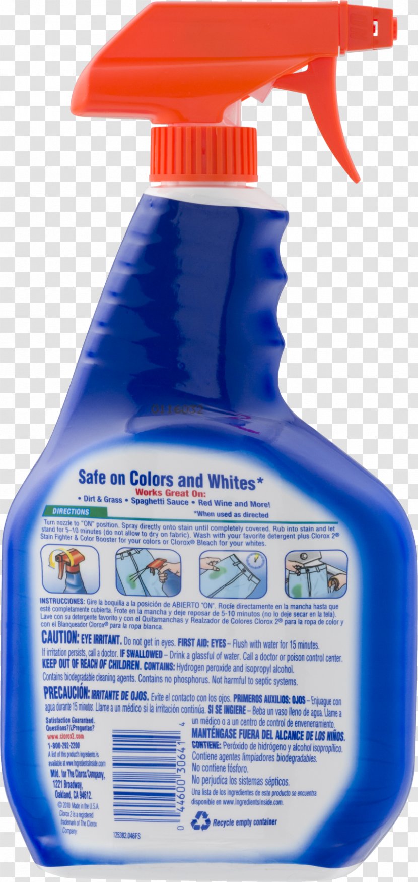 Stain Removal Laundry Spray The Clorox Company - Bottle Transparent PNG
