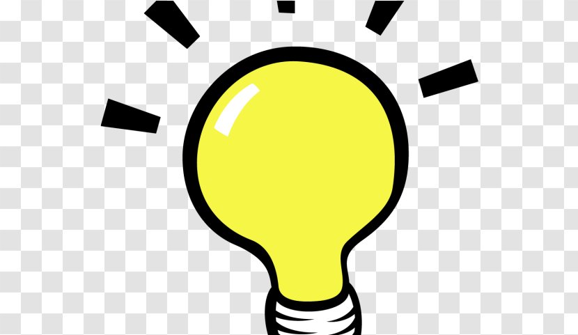 Light Bulb Cartoon - Incandescent - Yellow Idea Transparent PNG