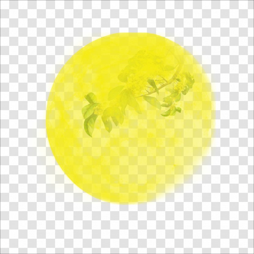 Yellow Circle Fruit Pattern - Moon Transparent PNG