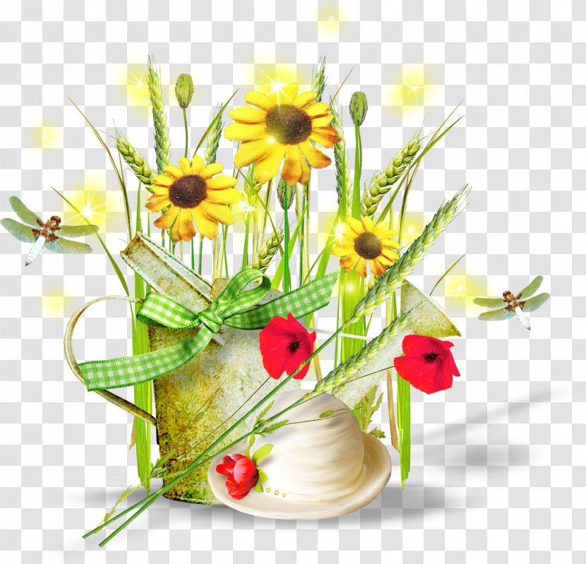 Flower Art Watercolor - Ornament - Daisy Family Plant Stem Transparent PNG