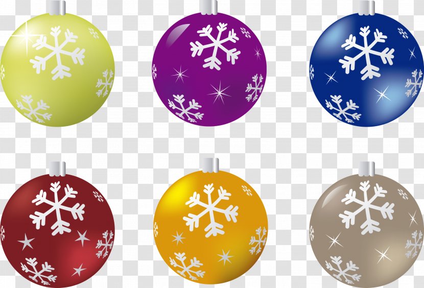 Christmas Ornament Decoration Clip Art - Card - Cartoon Ball Ornaments Transparent PNG