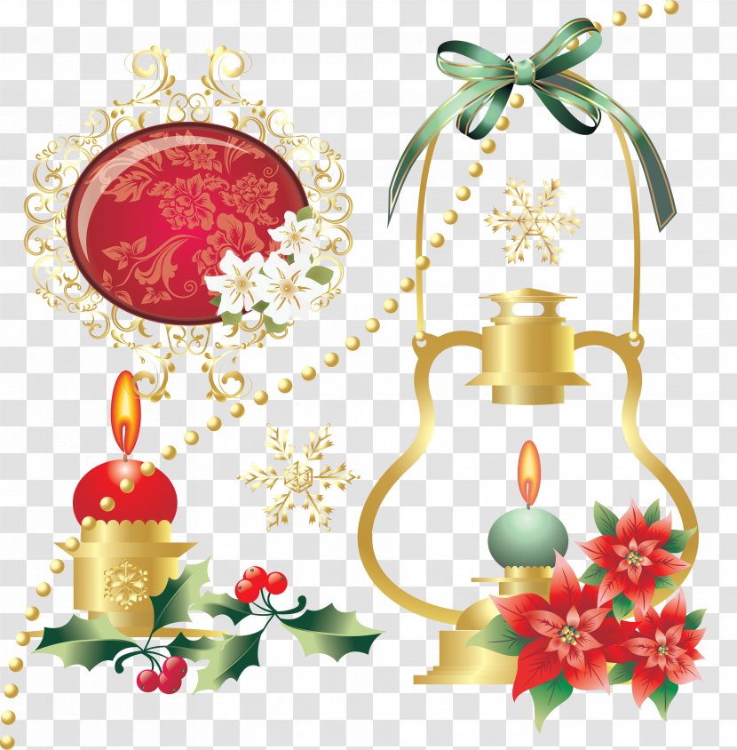 The Christmas Quilt New Year Decoration - Flower - Creative Holiday Candle Transparent PNG
