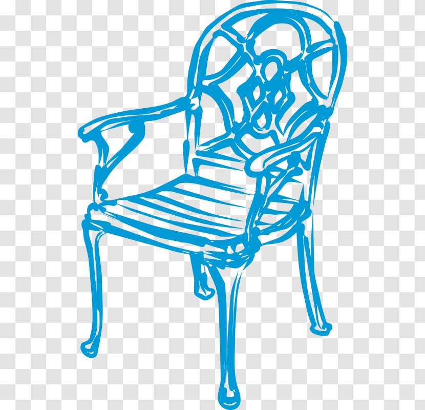 Deckchair Clip Art - Electric Blue - Slim Cliparts Transparent PNG