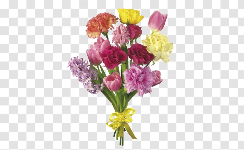 Flower Bouquet Carnation Tulip Cut Flowers - Floristry - Of Transparent PNG