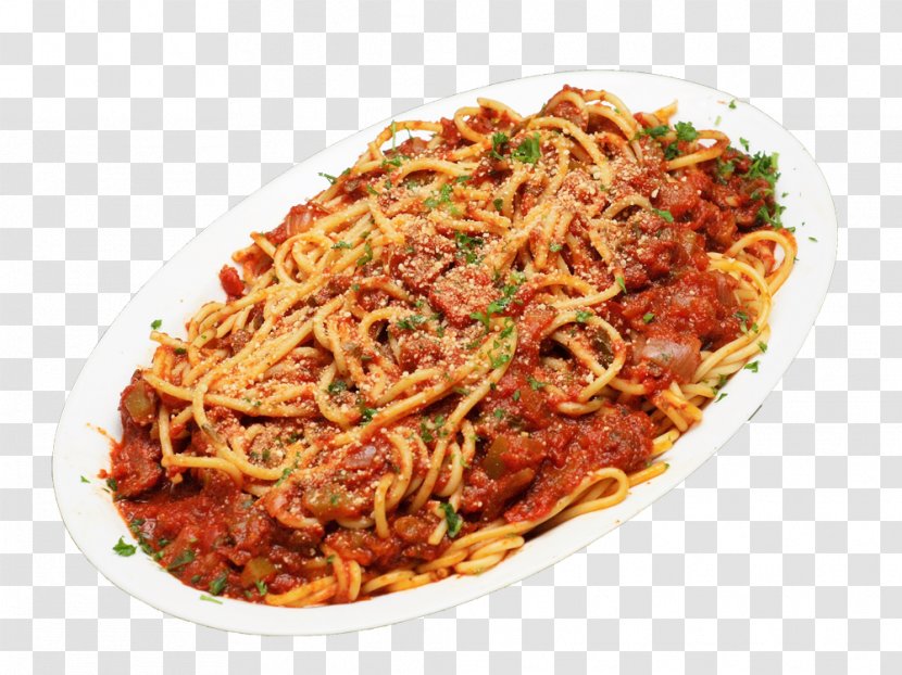 Spaghetti Alla Puttanesca Naporitan Yakisoba Bolognese Sauce Taglierini - Chow Mein - Marinara Transparent PNG