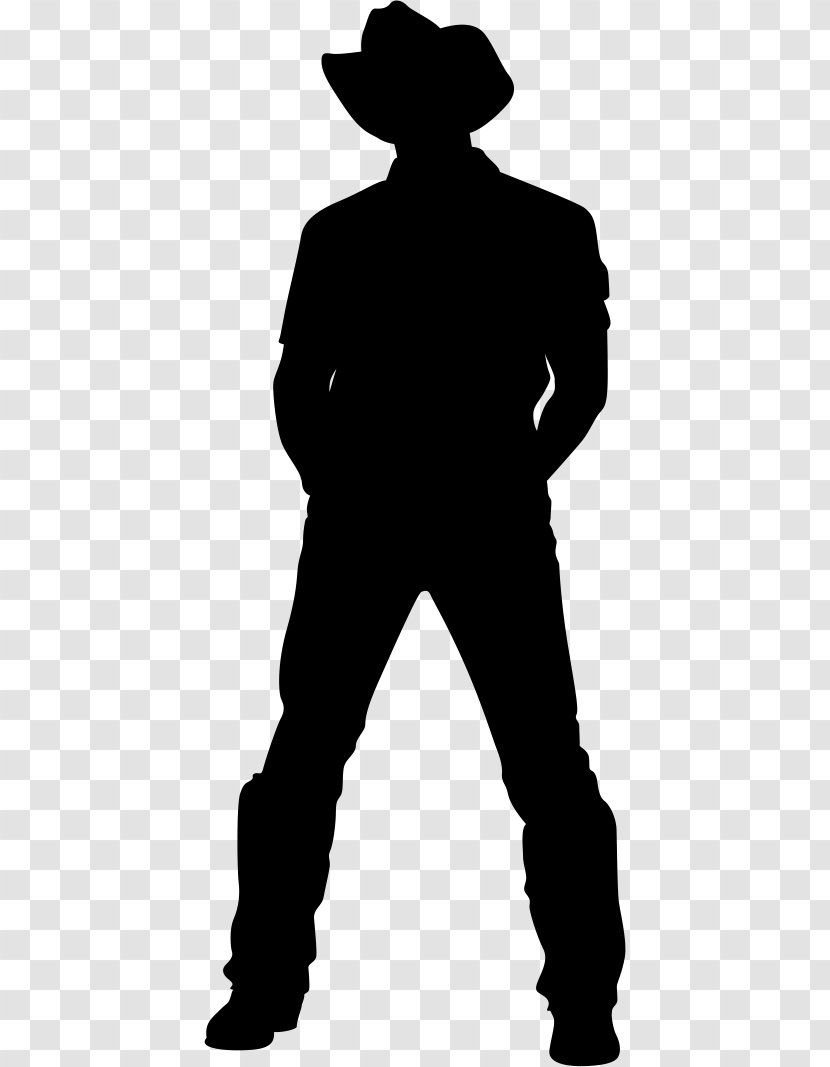 Silhouette Cowboy Decal Sticker - Shoe Transparent PNG