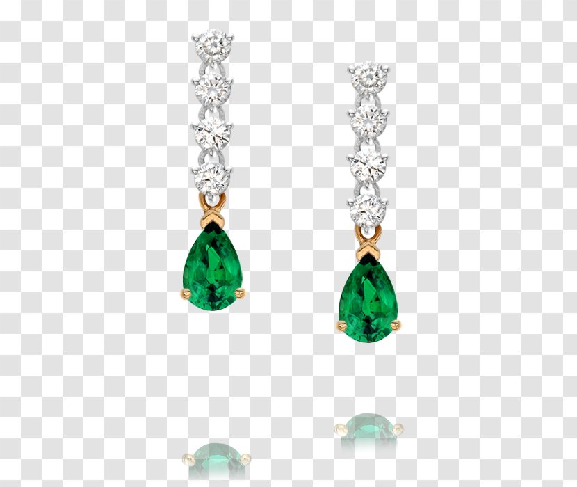 Emerald Earring Jewellery Diamond - Gold Transparent PNG