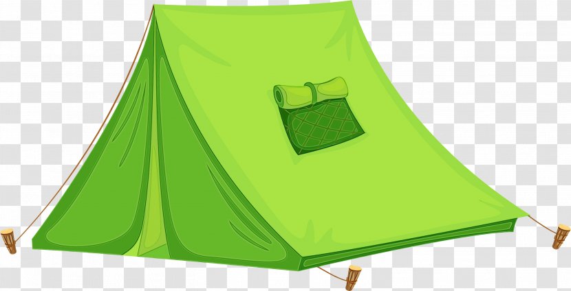 Camping Cartoon - Glamping - Green Web Design Transparent PNG