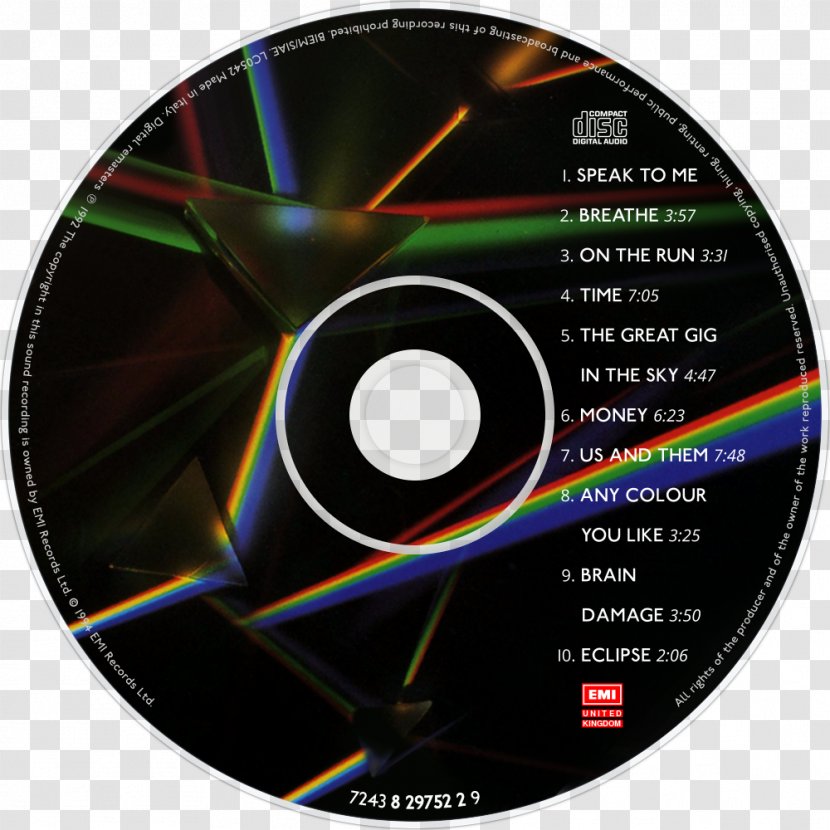Compact Disc Brand The Dark Side Of Moon - Dvd - Pinkfloyd Transparent PNG