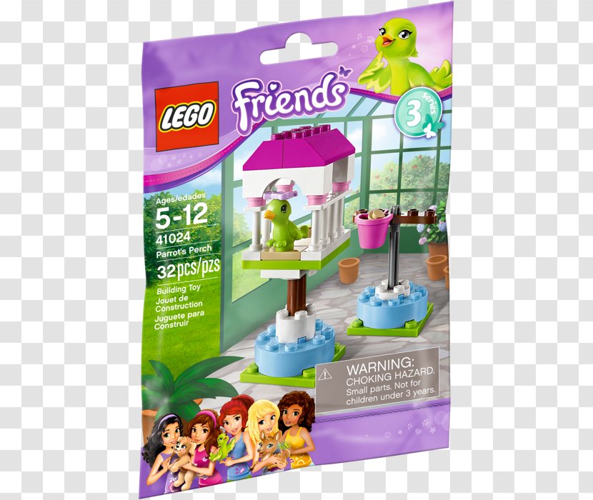 Parrot LEGO 41124 Friends Heartlake Puppy Daycare Toy Macaw's Fountain - Of City Transparent PNG