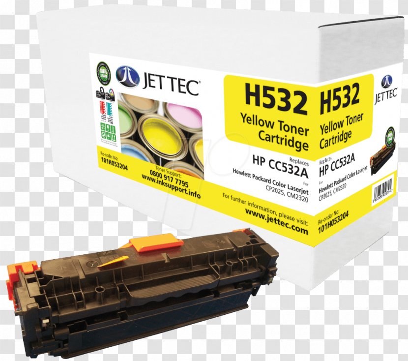Hewlett-Packard Yellow Toner Cartridge Black - Ink Transparent PNG