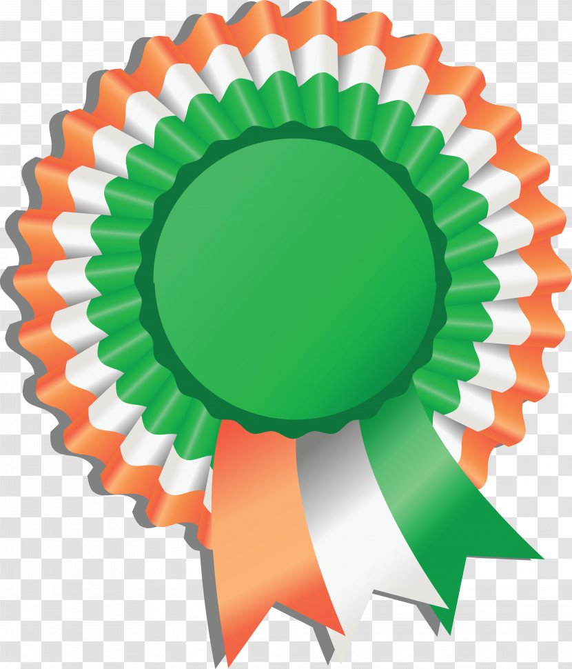 Ribbon Award Rosette Clip Art - Green Transparent PNG