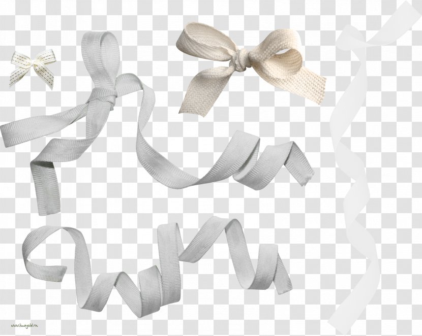 White Ribbon Textile Clip Art - Lossless Compression - Cutting Transparent PNG