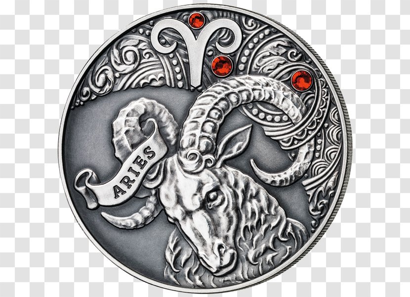 Coin Silver Aries Zodiac Numismatics Transparent PNG