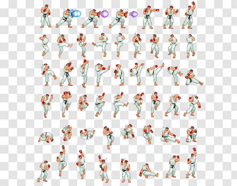 Ryu Sprite Super Nintendo Entertainment System Donkey Kong Country Sagat - Animation Transparent PNG