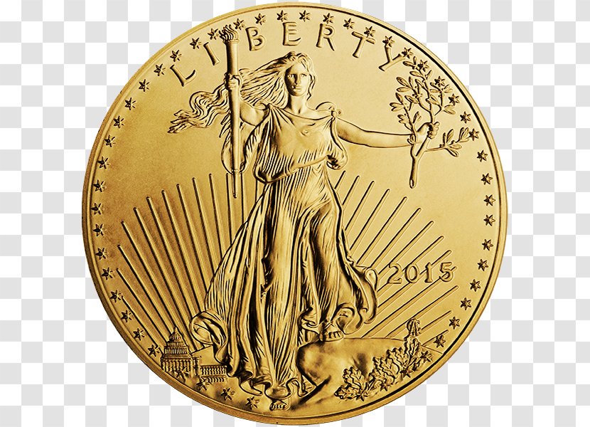 American Gold Eagle Bullion Coin - Currency - Precious Metal Transparent PNG