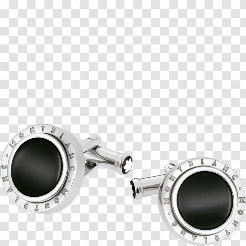 Cufflink Montblanc Onyx Jewellery Meisterstück - Silver Transparent PNG