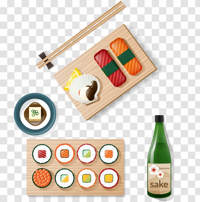 Japanese Cuisine Sushi Download - Cooking - Cartoon Transparent PNG