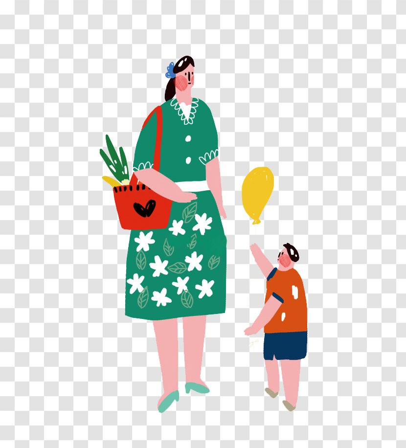 Grocery Store Illustration - Poster - Women And Children Transparent PNG