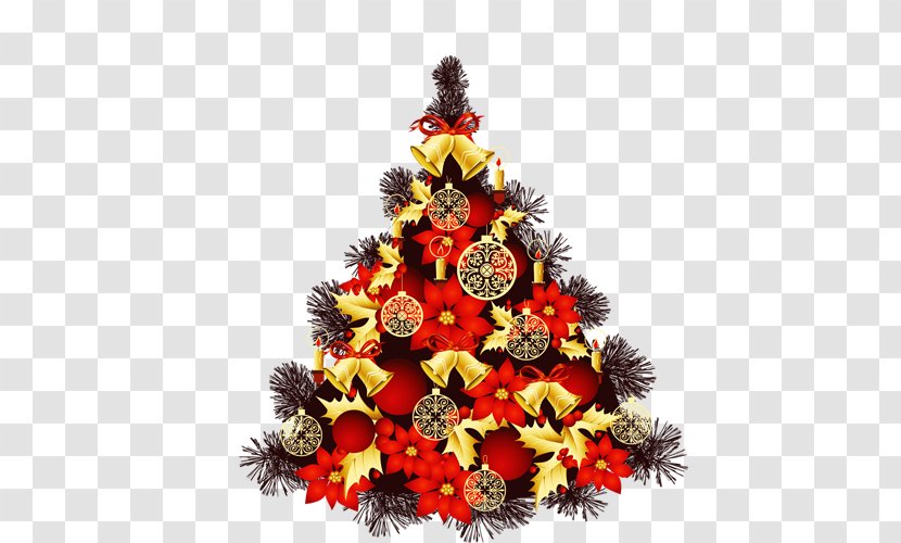 Christmas Tree New Year And Holiday Season Greeting Card Transparent PNG
