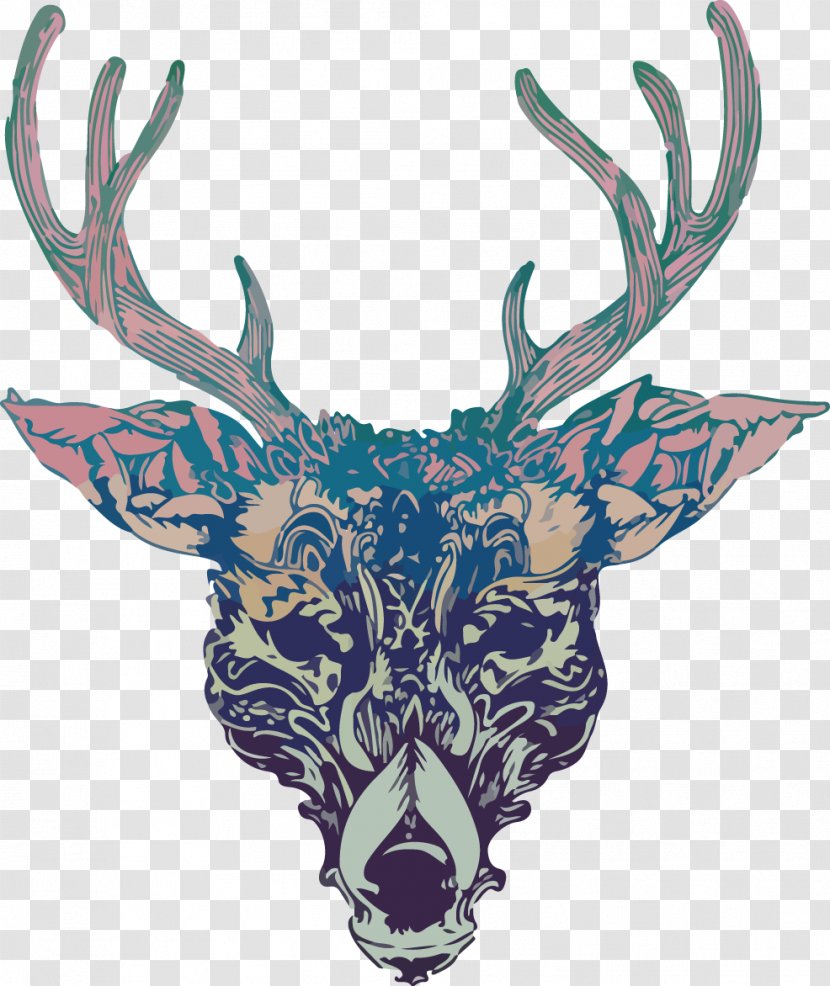 Deer Elk Antler Painting - Aliexpress - Elk,deer Transparent PNG